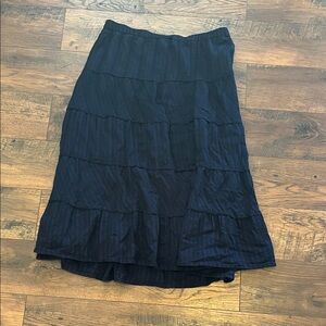 Shaver Lake Elegant Navy Tiered Skirt